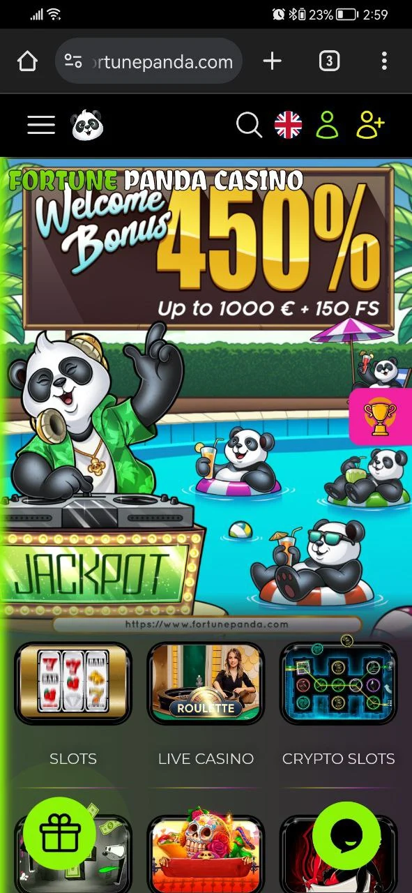 Fortune Panda mobile website version.