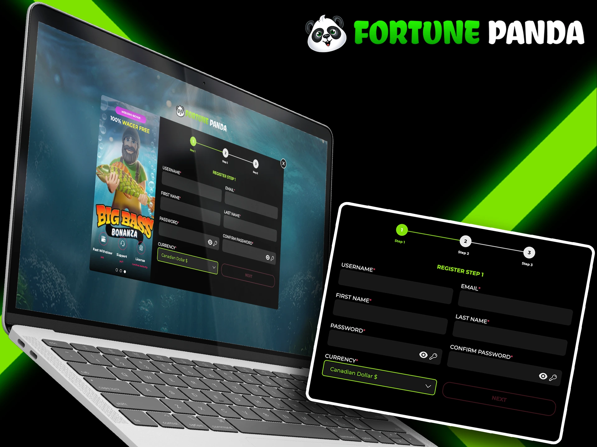 Register an account at Fortune Panda and become a winner.