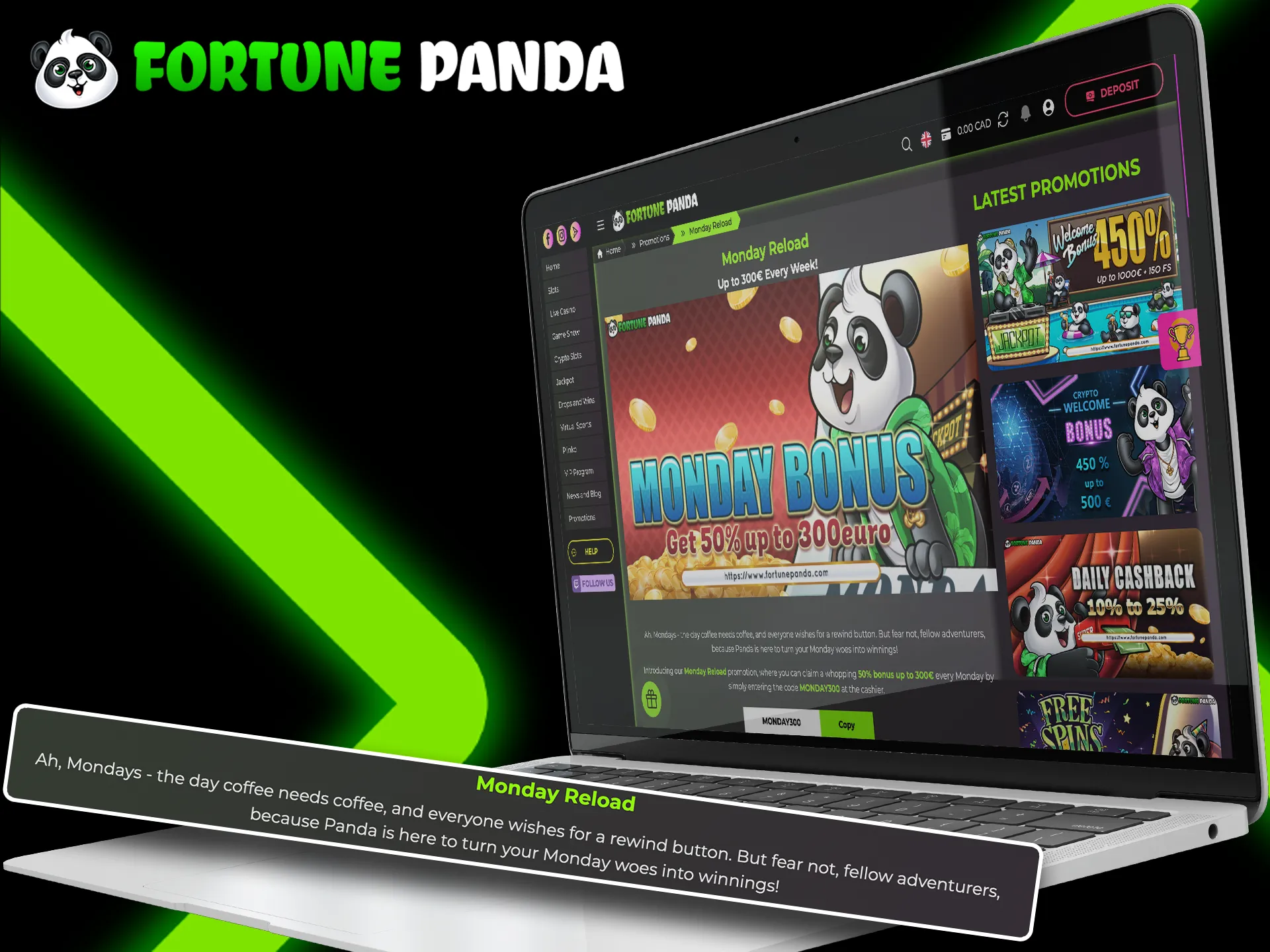 Don't miss Fortune Panda Monday Reload.