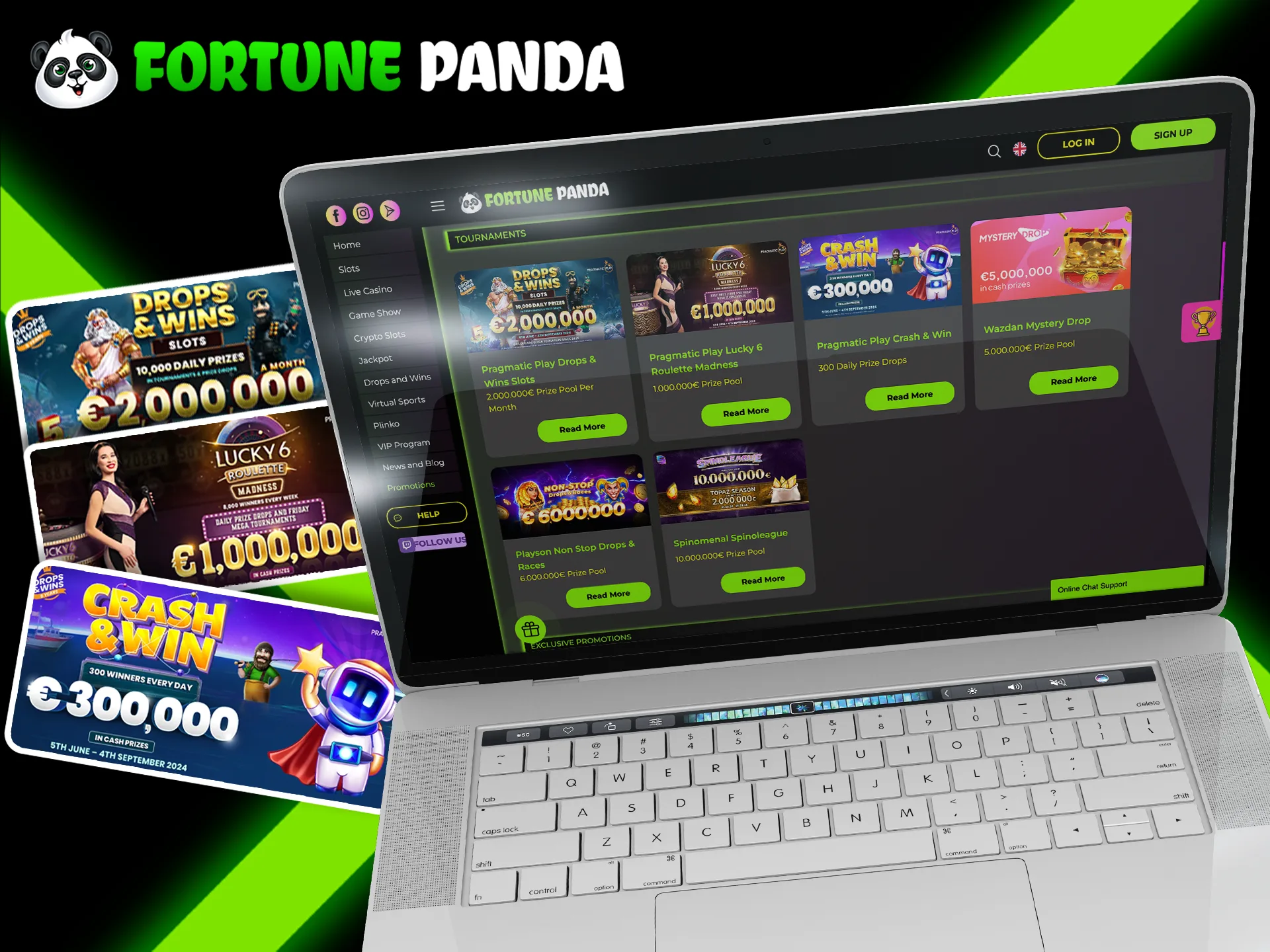 Play in tournaments with bonuses from Fortune Panda.