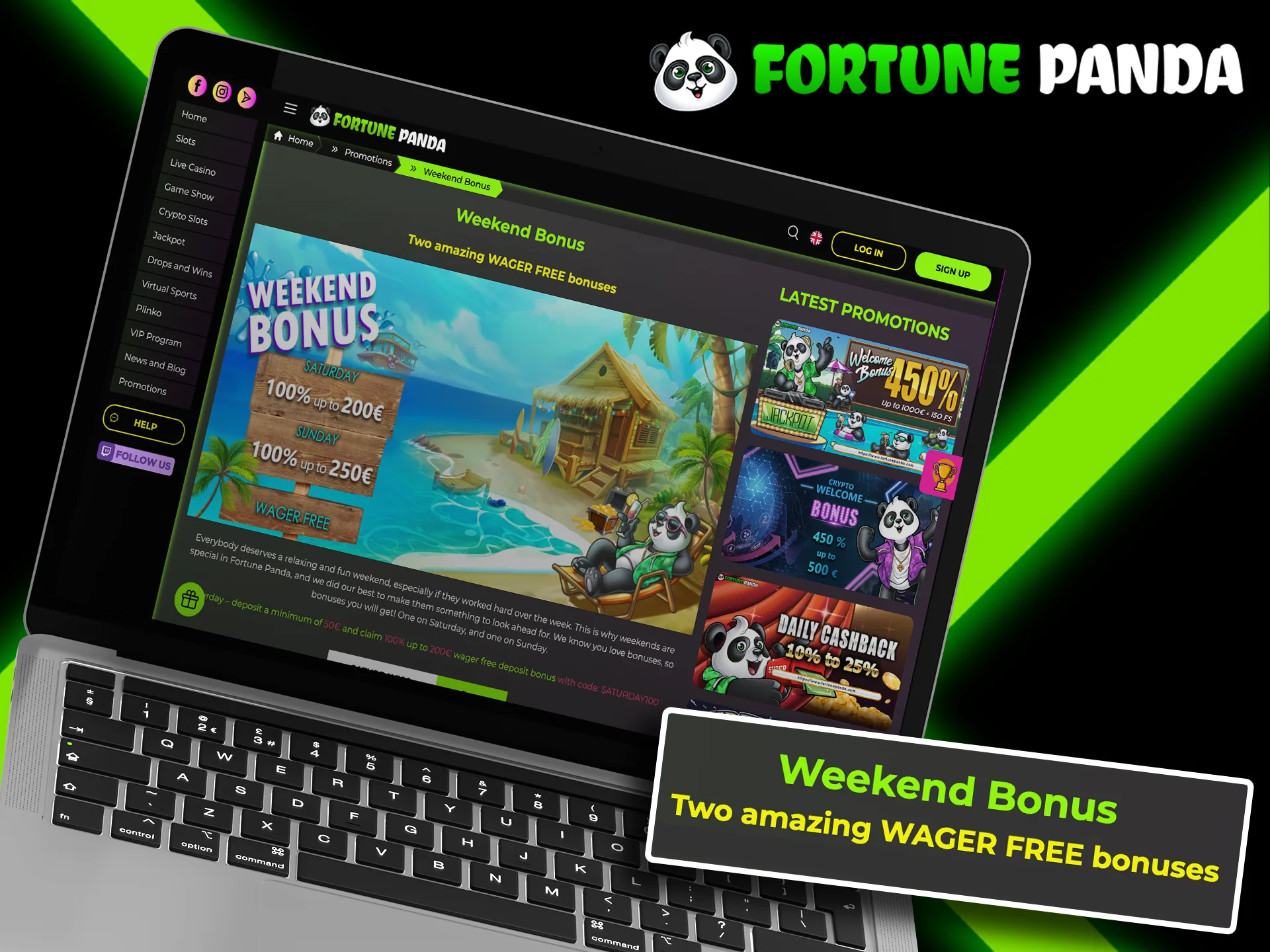 Get weekend bonus for a successful game at Fortune Panda.