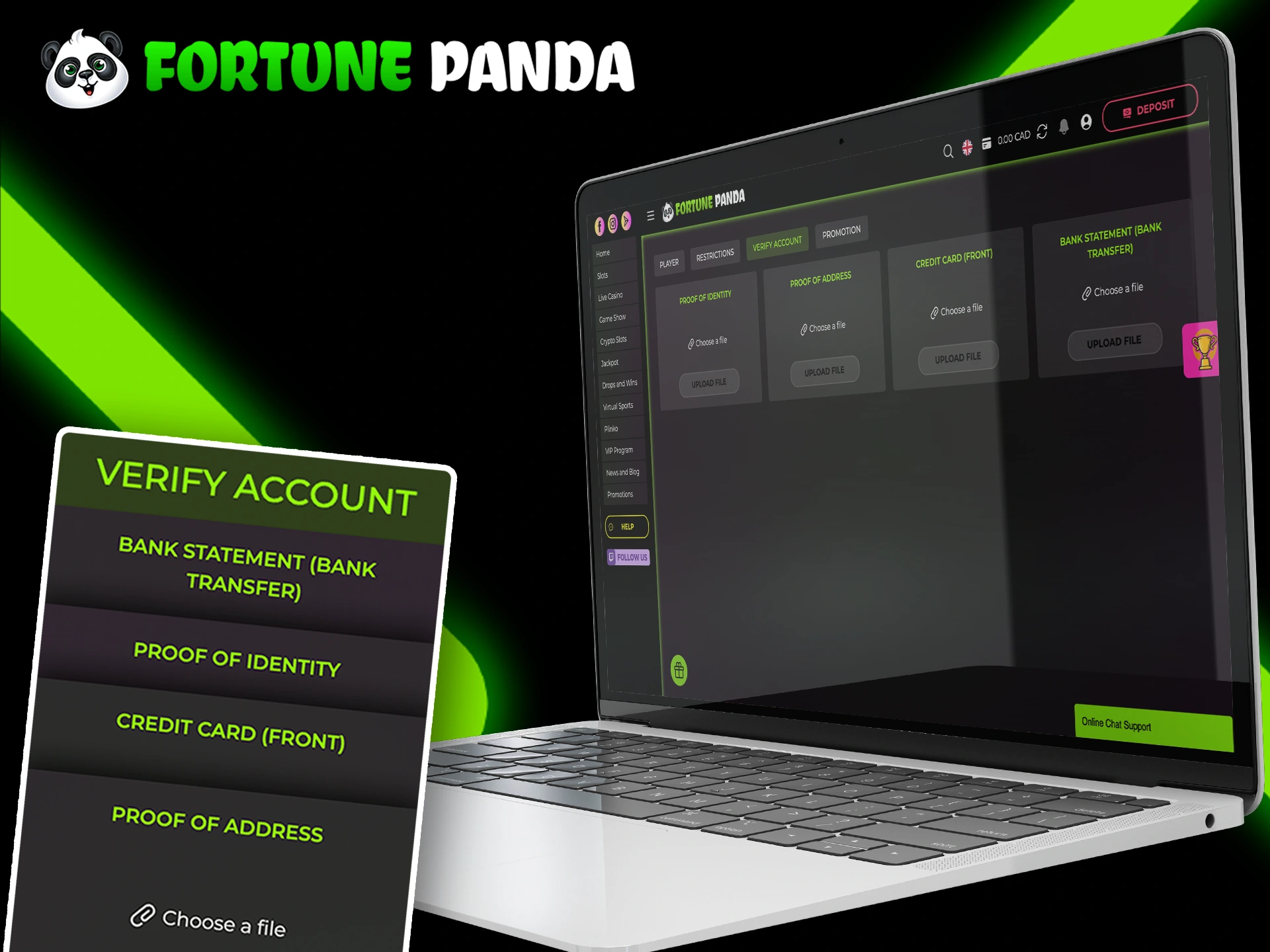 Verify your Fortune Panda account to get started.