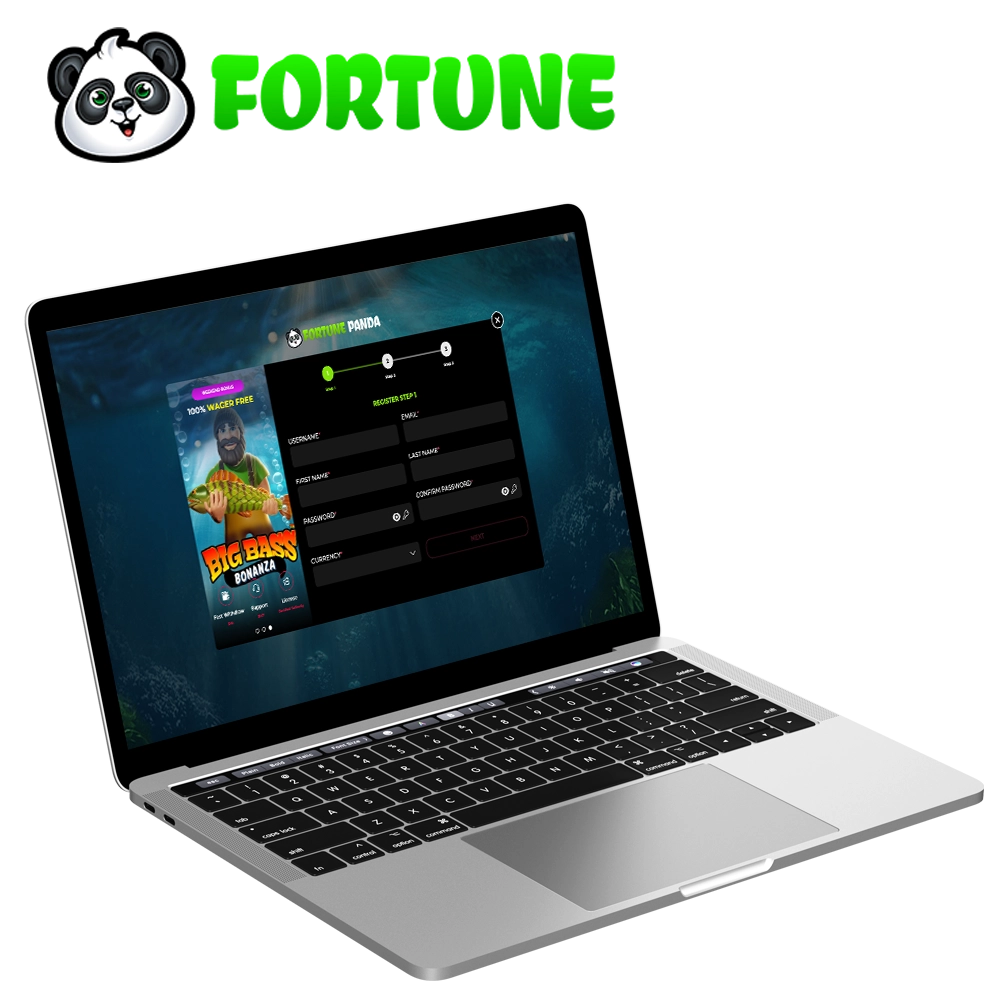 Go through the Fortune Panda registration process to start playing.