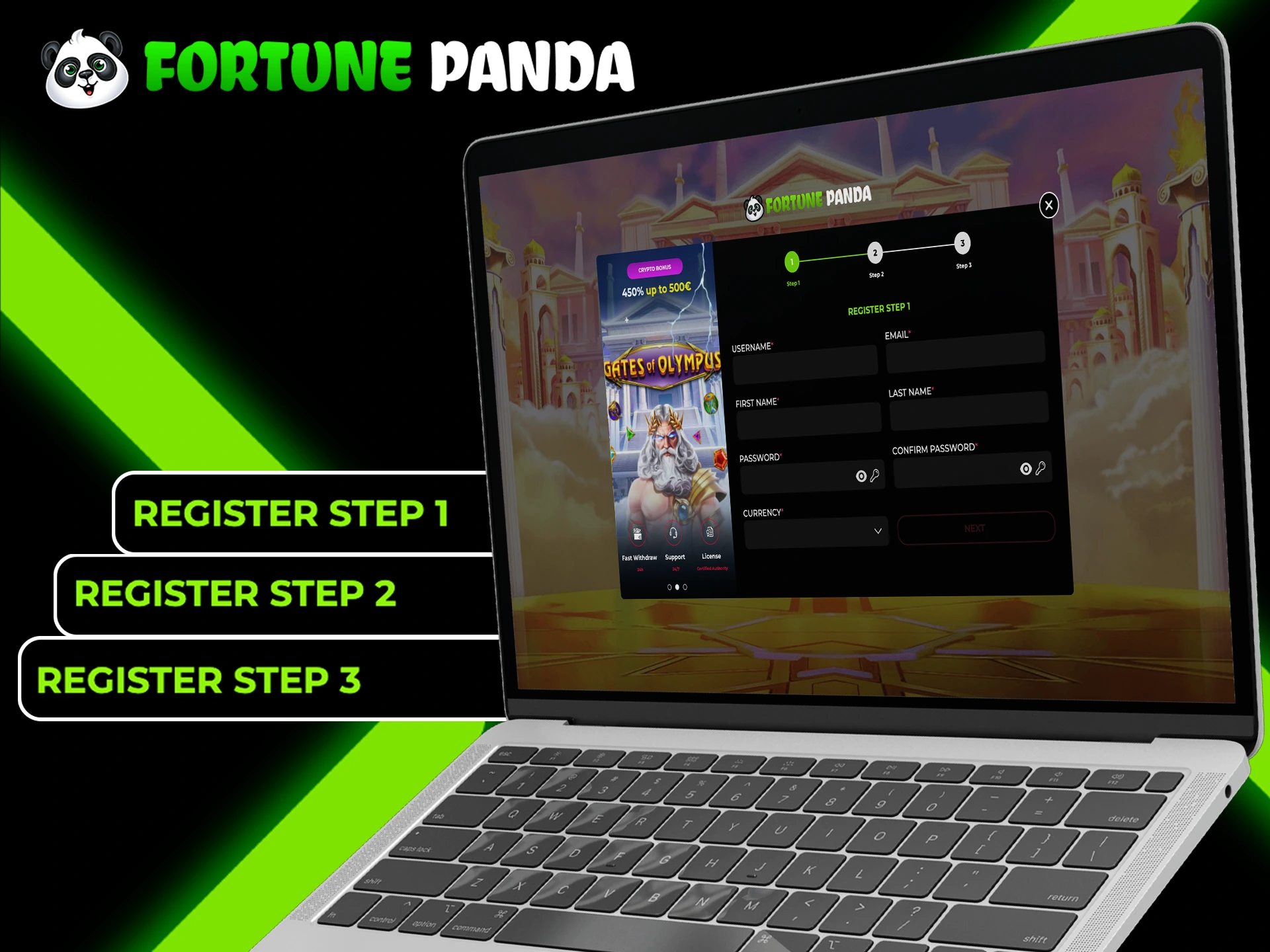 Learn how to register with Fortune Panda.