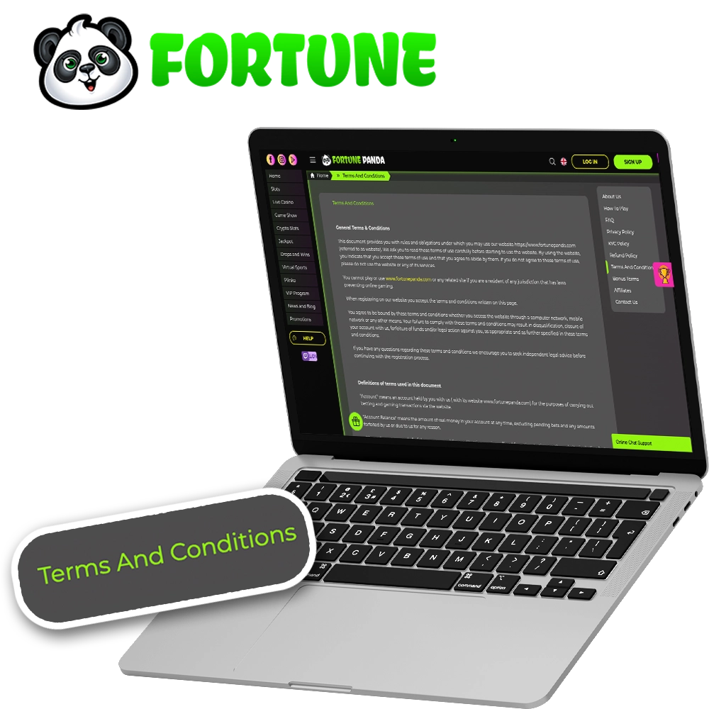 Read the Fortune Panda terms and conditions carefully.