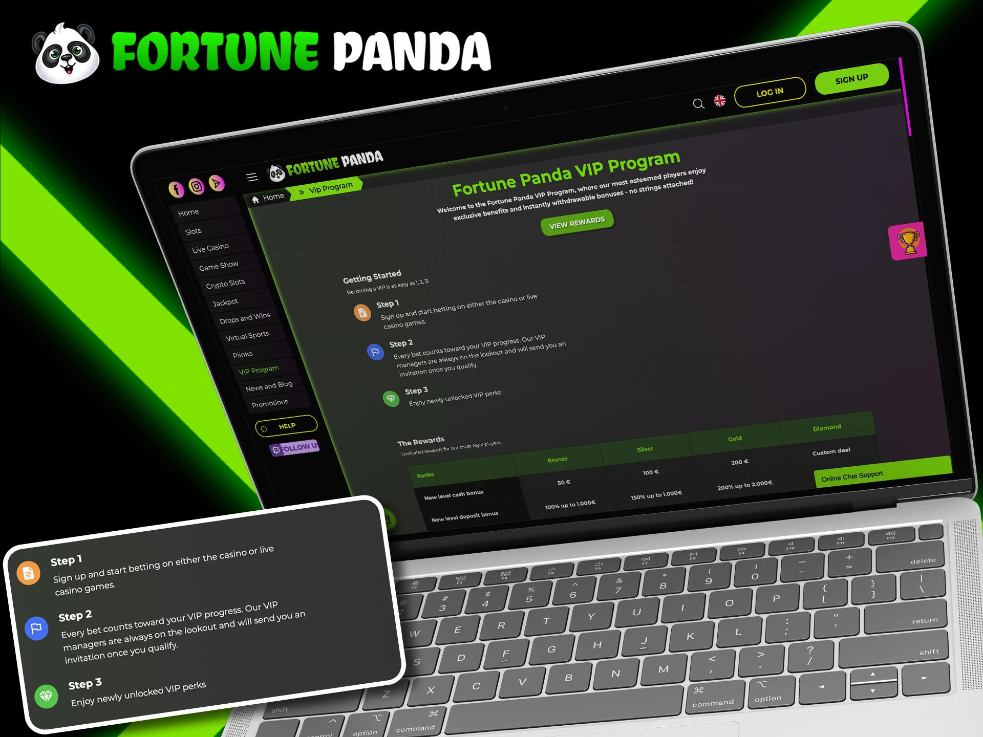 Find out how to join the VIP program from Fortune Panda.